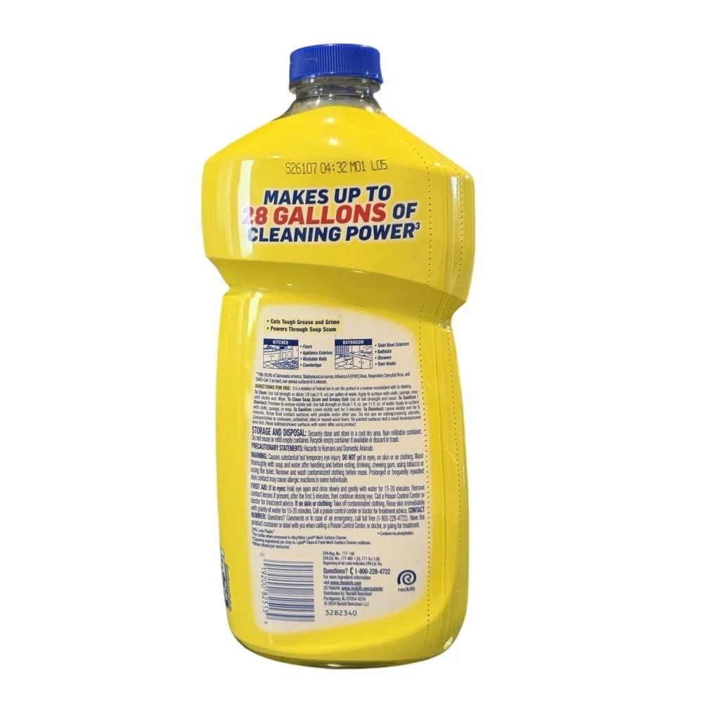 Lysol Power Clean 2X Concentrated Multi-Surface Cleaner Lemon Sunflower 28oz
